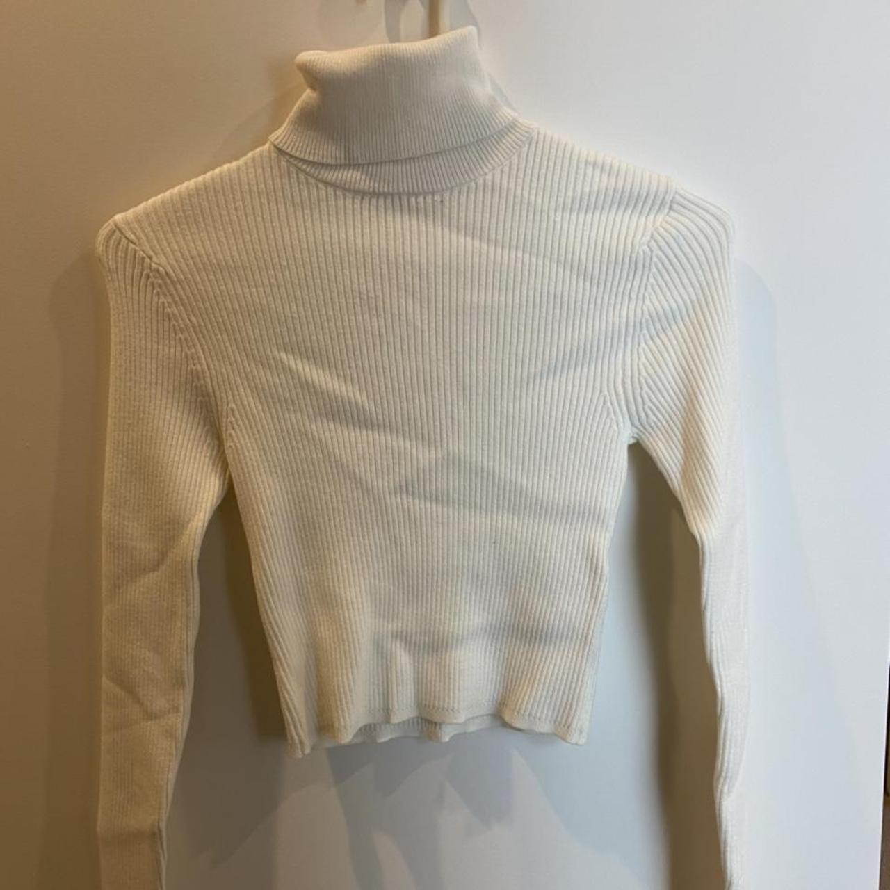 Women's White and Cream Jumper | Depop