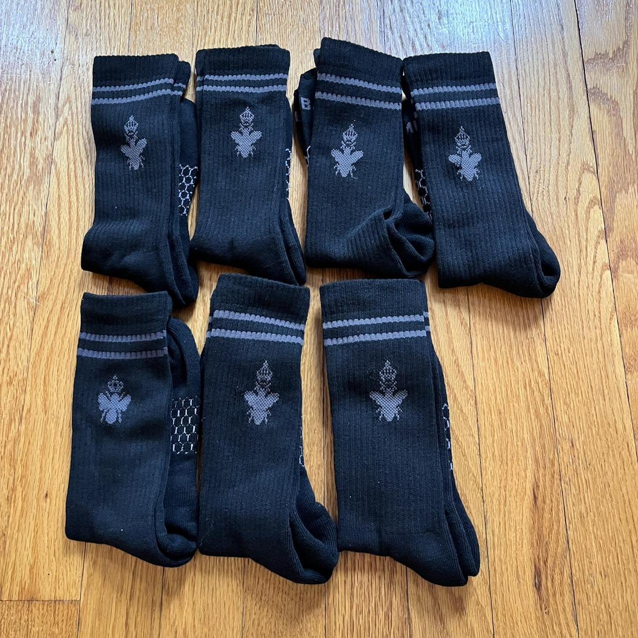 Black Bombas calf length socks Unisex size... Depop