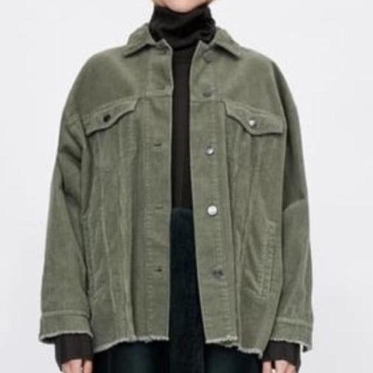 zara green corduroy jacket