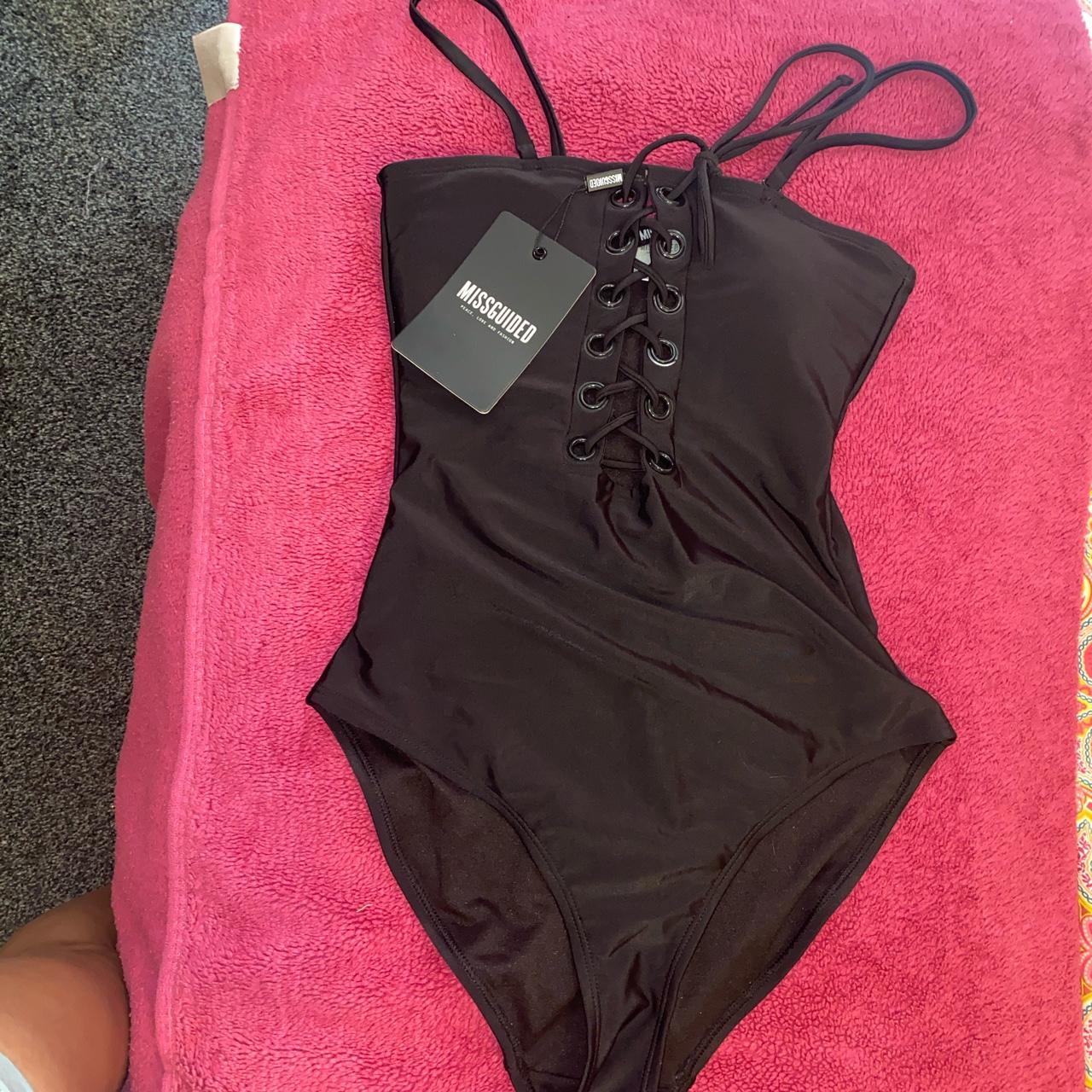 Missguided Women's Black Swimsuitonepiece Depop