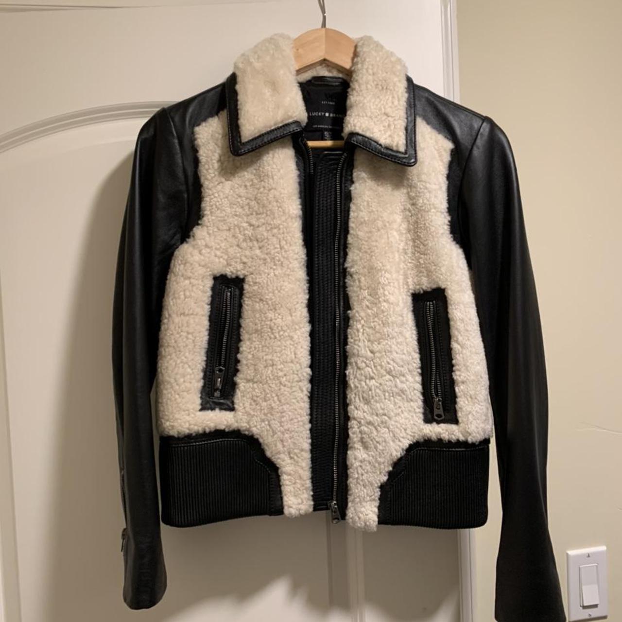 Lucky brand sherpa hot sale moto jacket