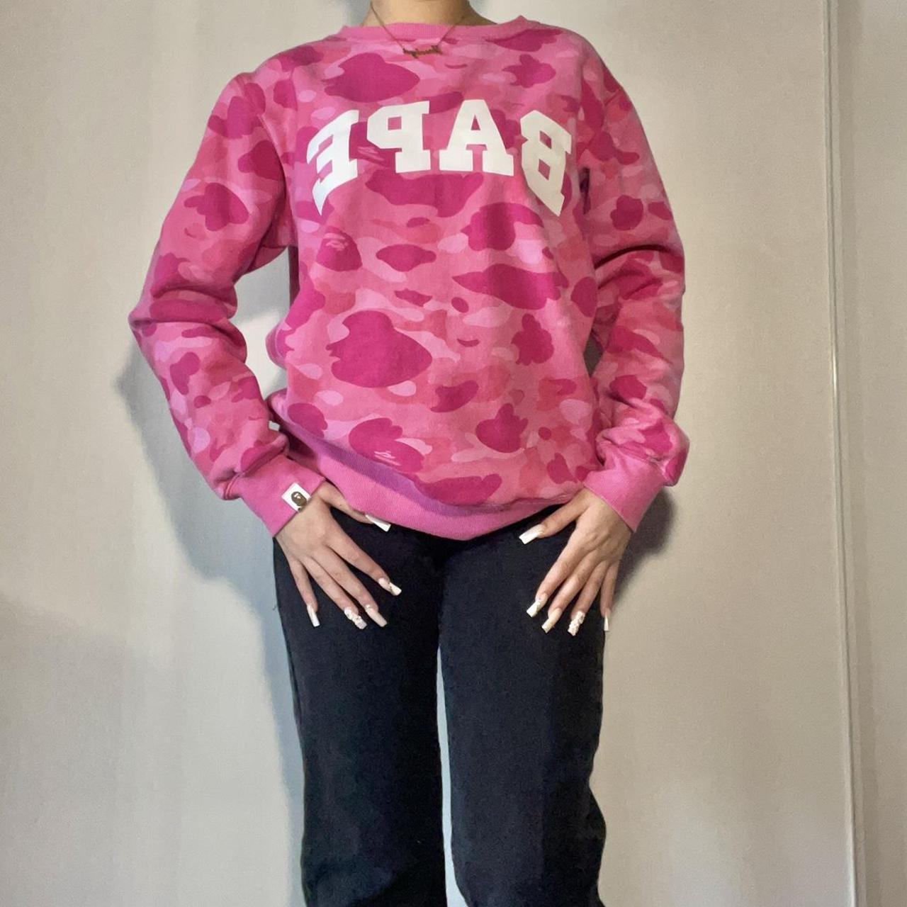 bape sweatshirt pink