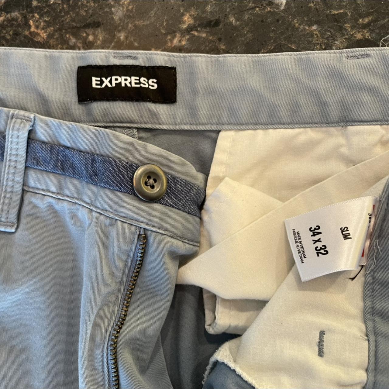 Express men’s stretch slim fit chino pants size 34 x... - Depop