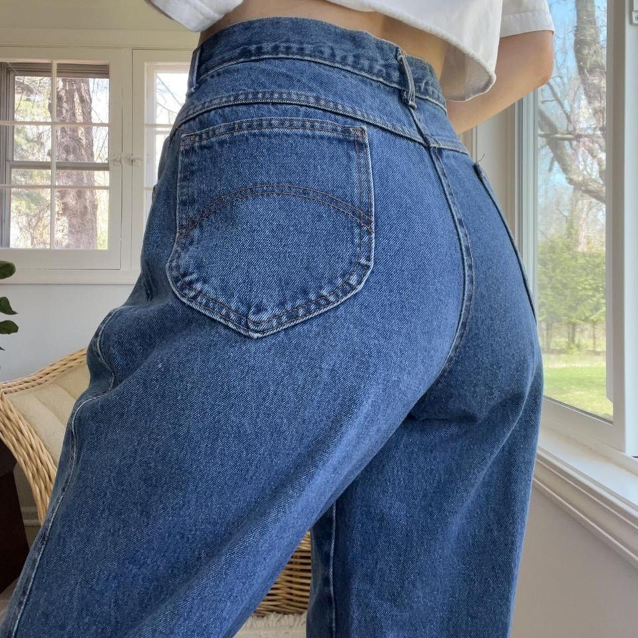 vintage Chic mom jeans, fit is closest to a modern... - Depop