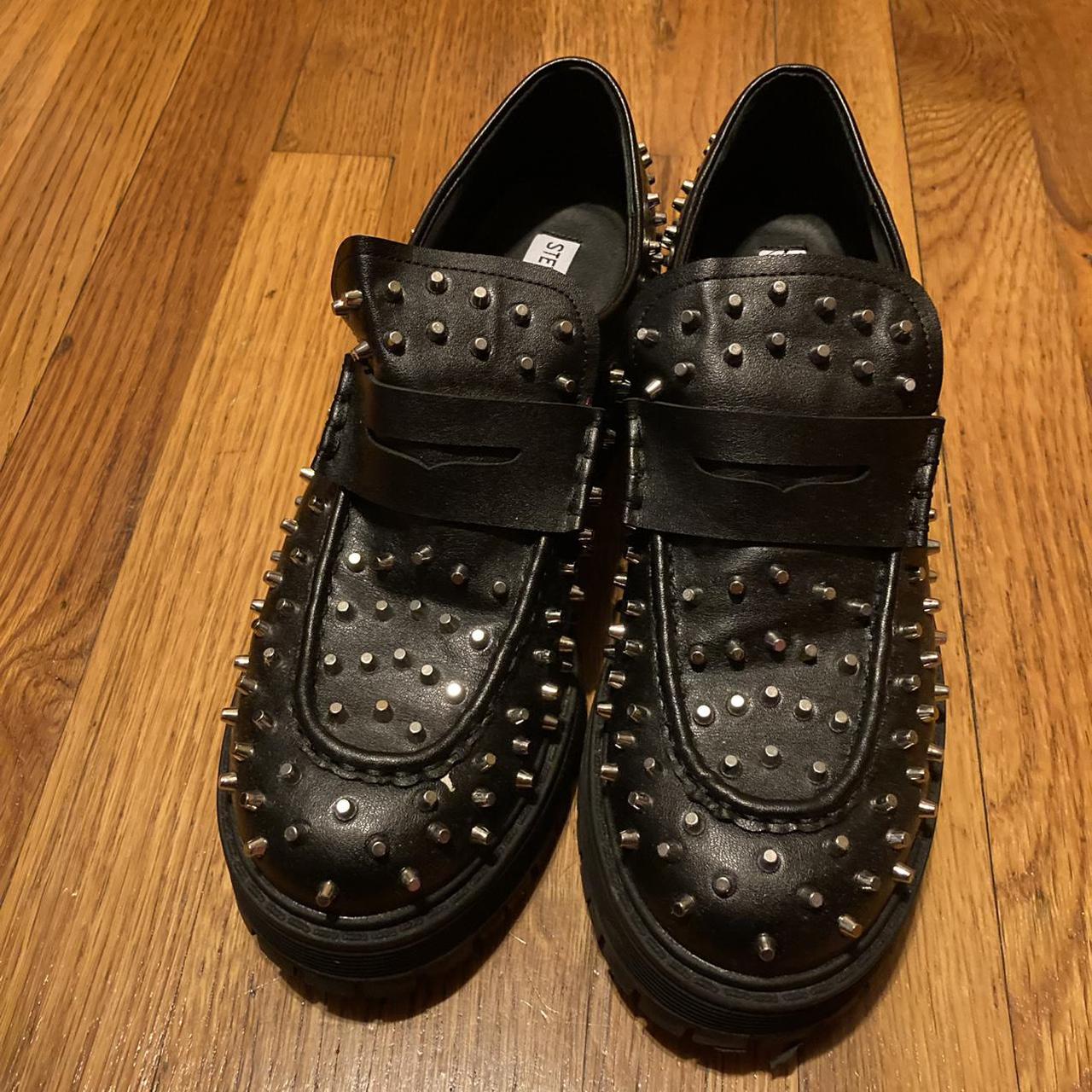 steve madden studded loafers