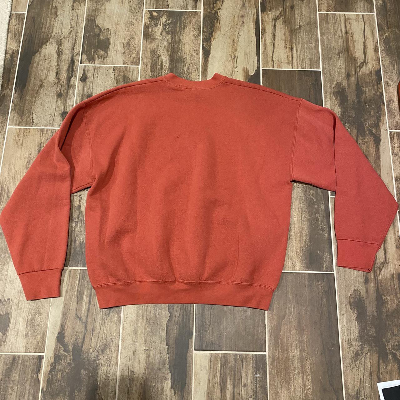 Fruit of the Loom Men's Red Sweatshirt | Depop