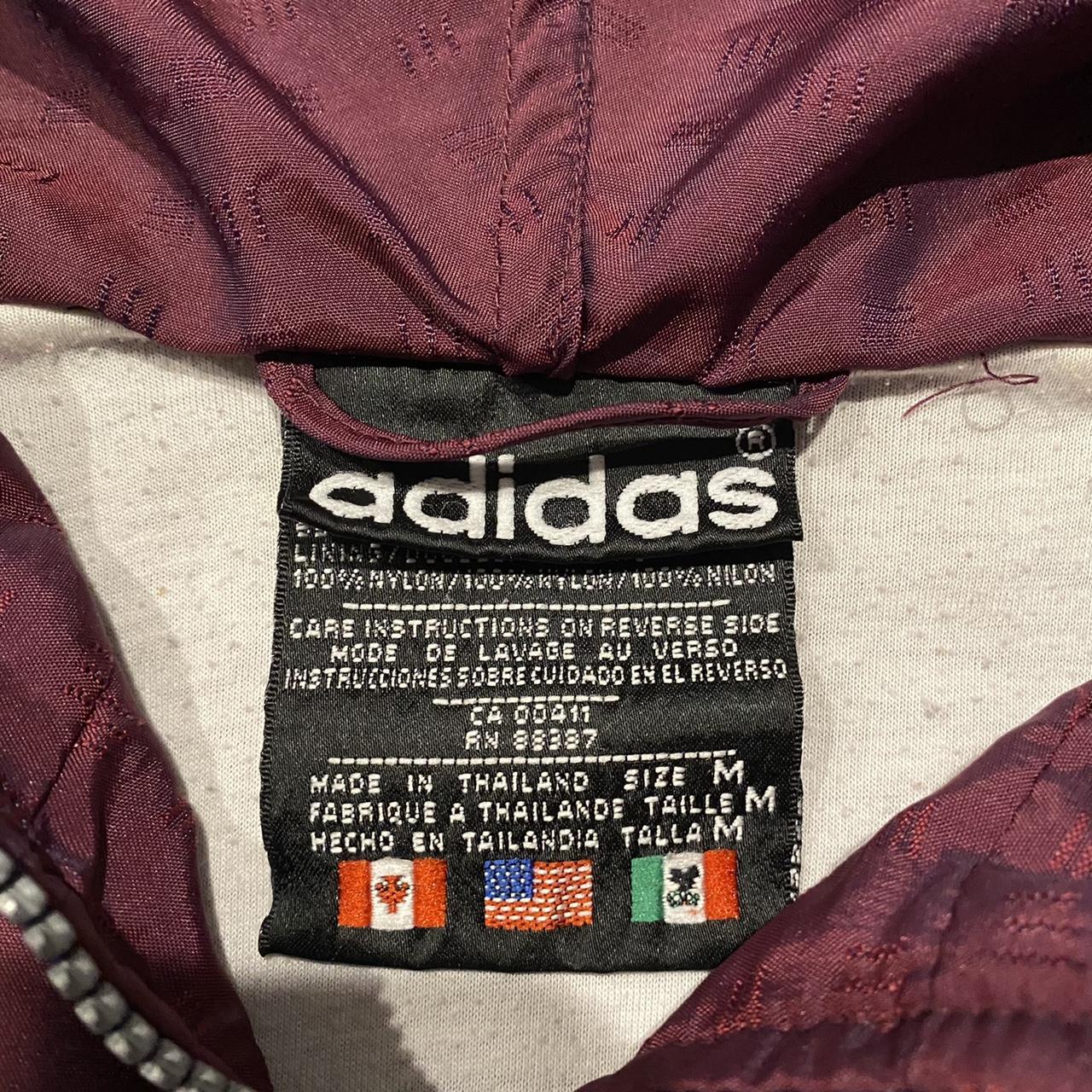 Vintage 90s Ribbed Adidas Nylon Windbreaker... - Depop