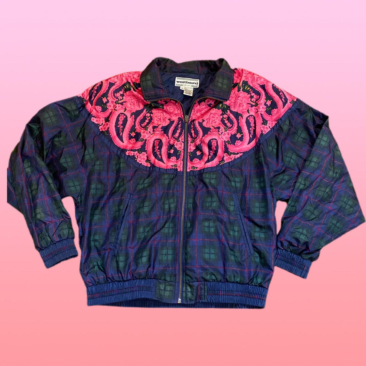 Rose Pattern Eighties Vintage Vintage Fleece Sweater