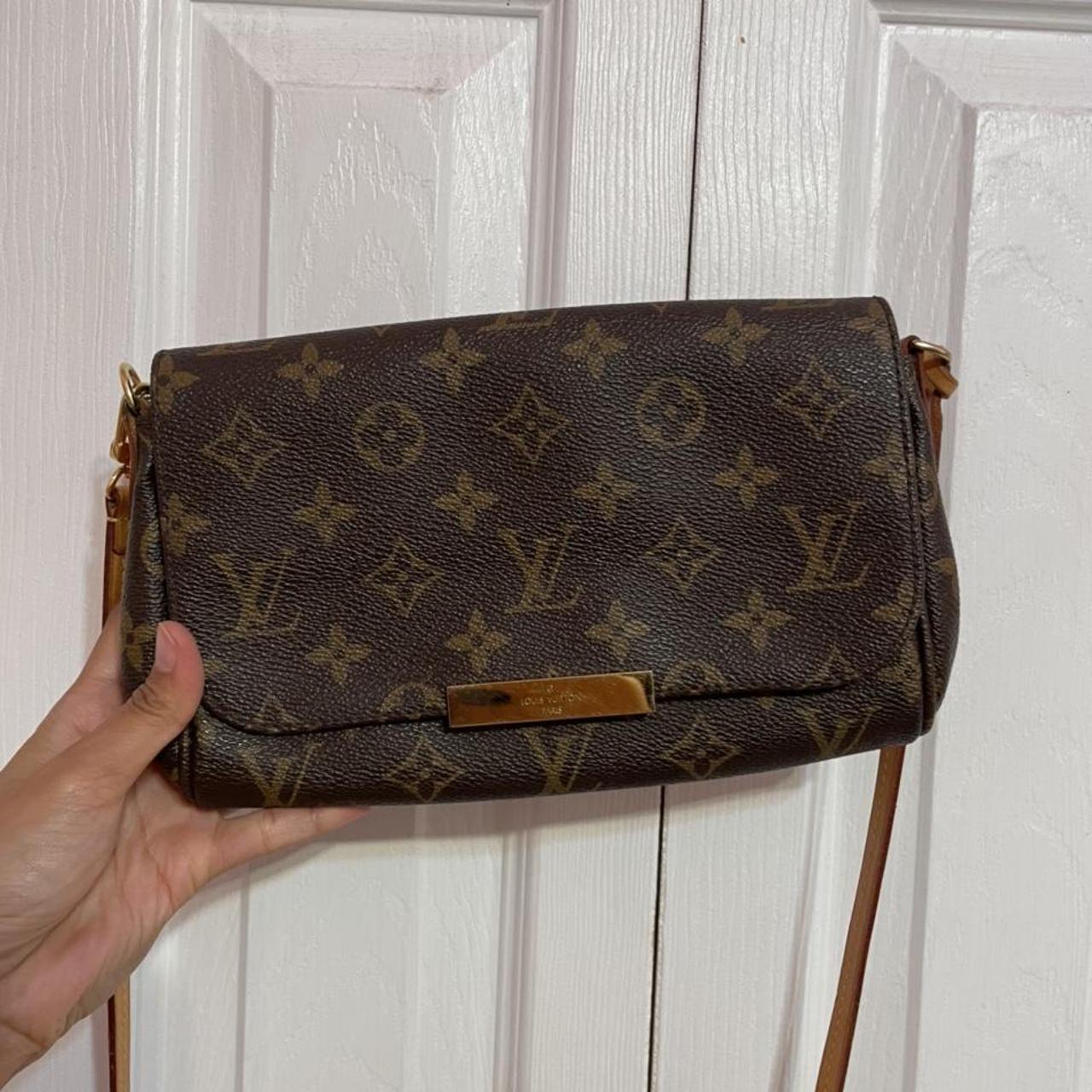 Louis Vuitton Favorite MM Brown Coated Canvas LV... - Depop