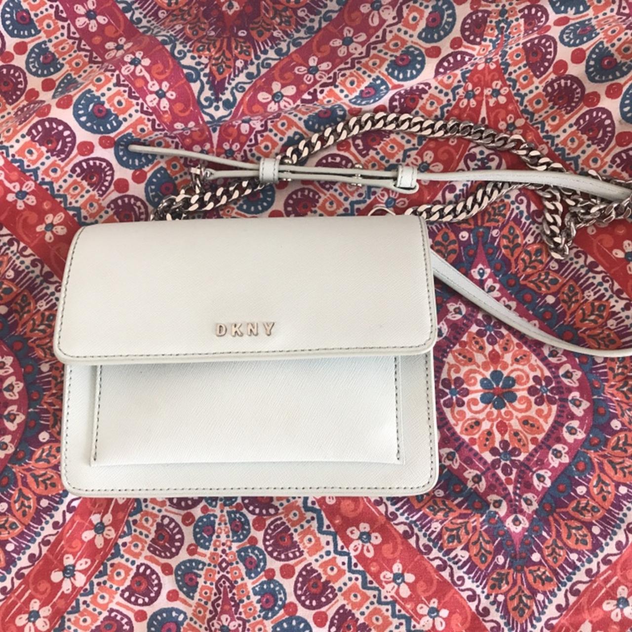 DKNY small chain bag in Mint Green Saffiano Leather - Depop