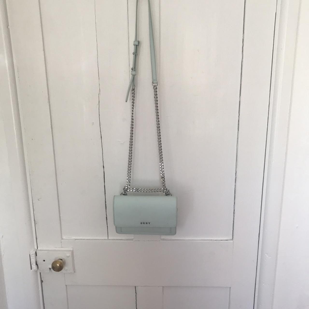 DKNY small chain bag in Mint Green Saffiano Leather - Depop