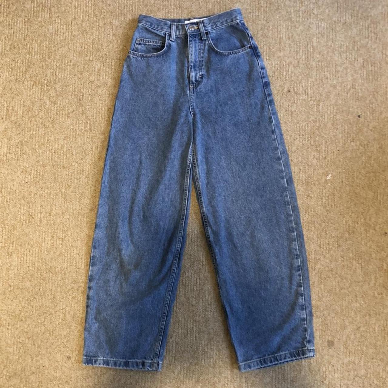 Topshop Baggy Jeans Mid Blue Denim Wide Leg Jeans Depop