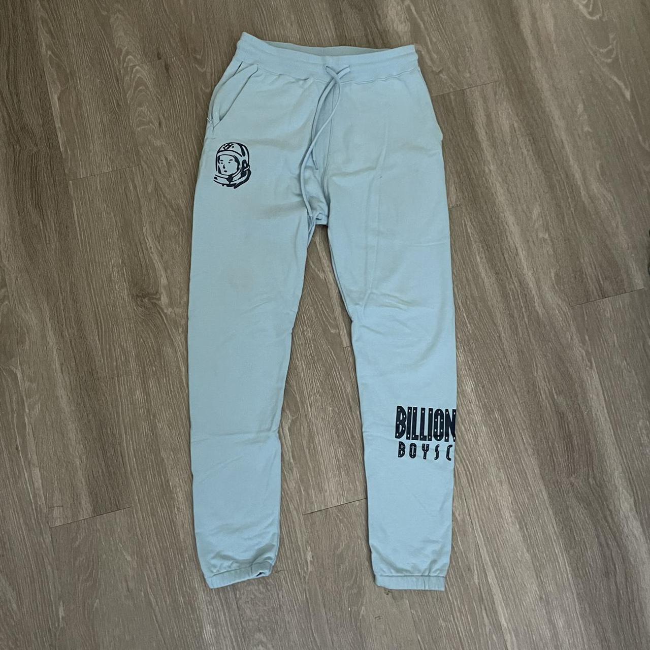 Billionaire Boys Club Baby Blue Sweatpants Size:... - Depop