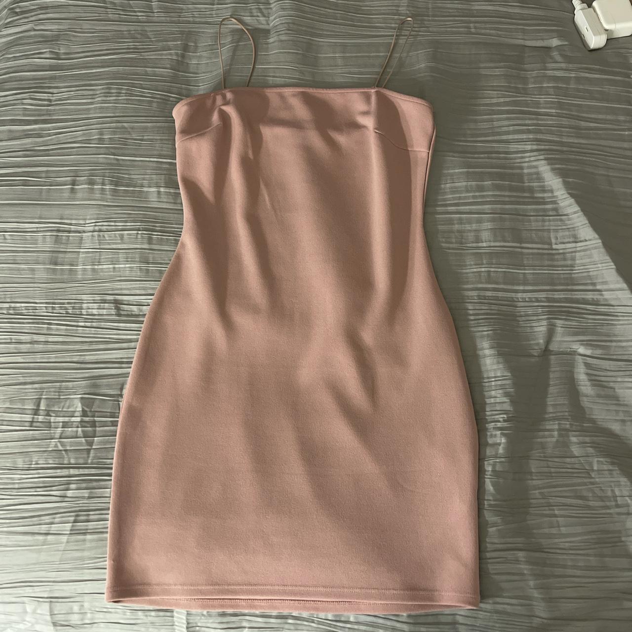A'GACI Women's Pink and Tan Dress
