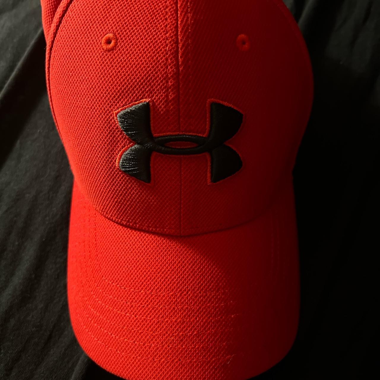 Under Armour Men's Red and Black Hat | Depop