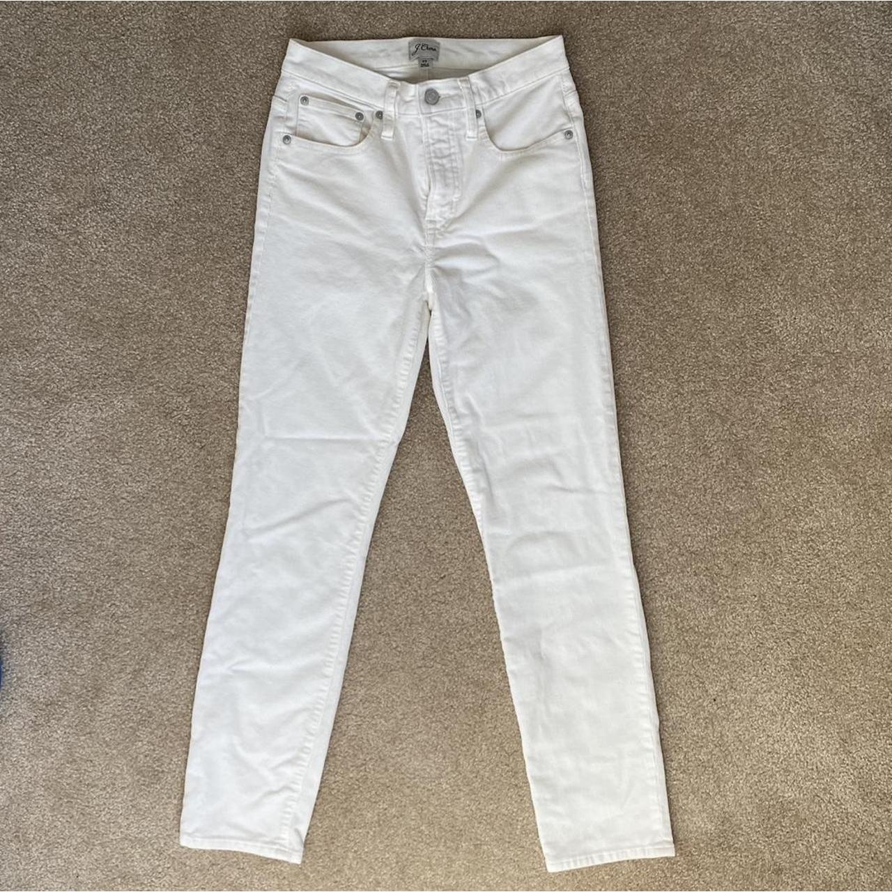 white crew corduroy pants slim fit/ Depop