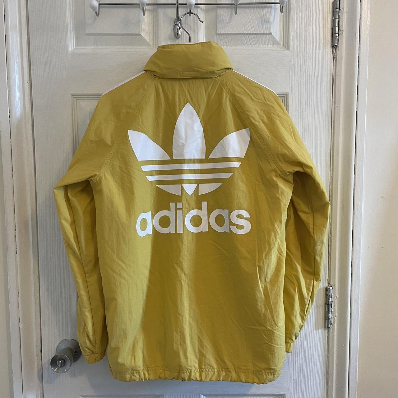 yellow adidas windbreaker