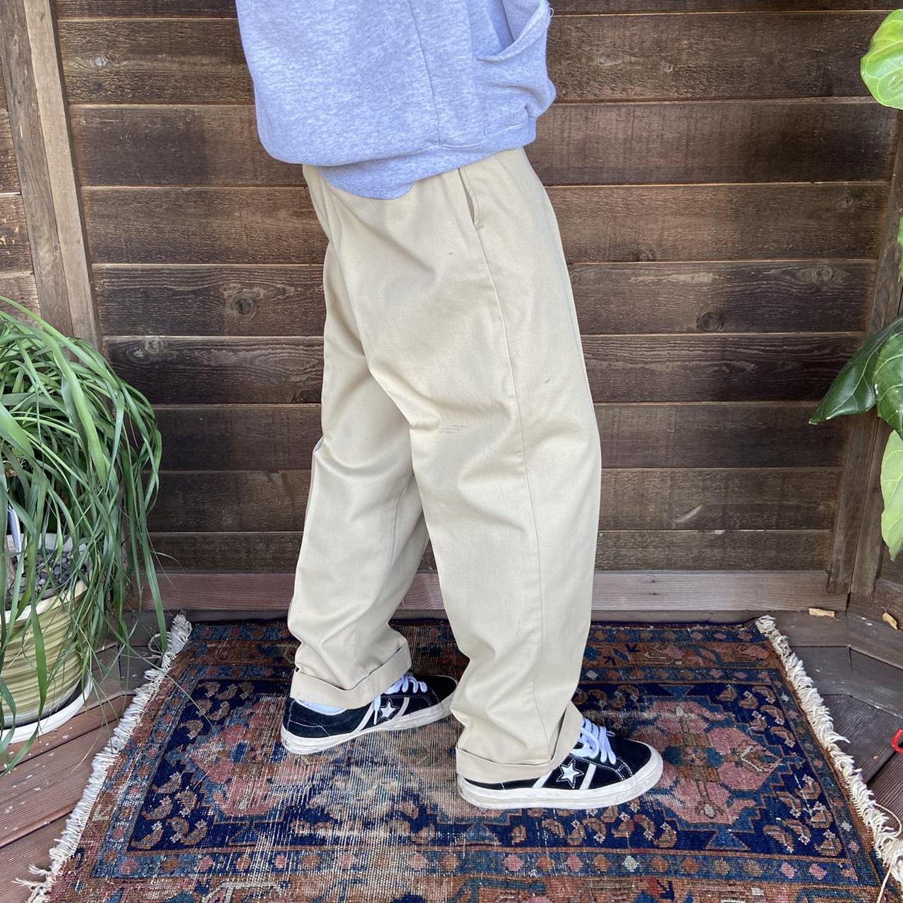 1950s dickies brand sanforized khaki work pants...