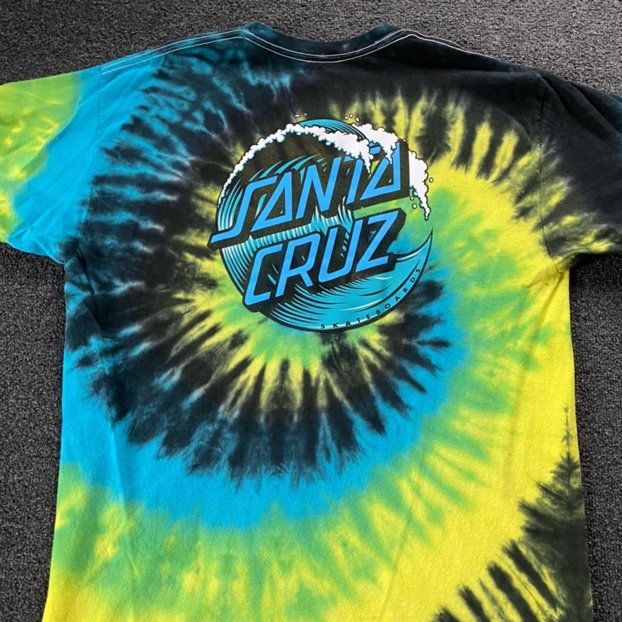 Santa Cruz Wave Dot Blue Tie Dye T-Shirt