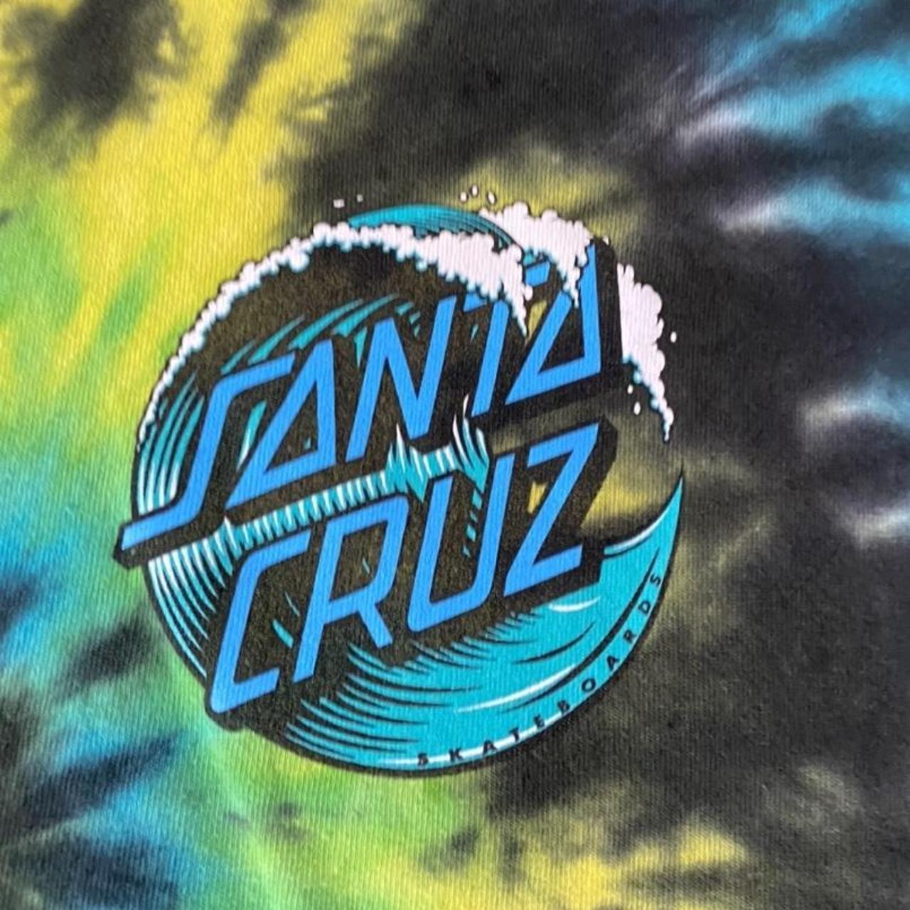 Santa Cruz Wave Dot Blue Tie Dye T-Shirt