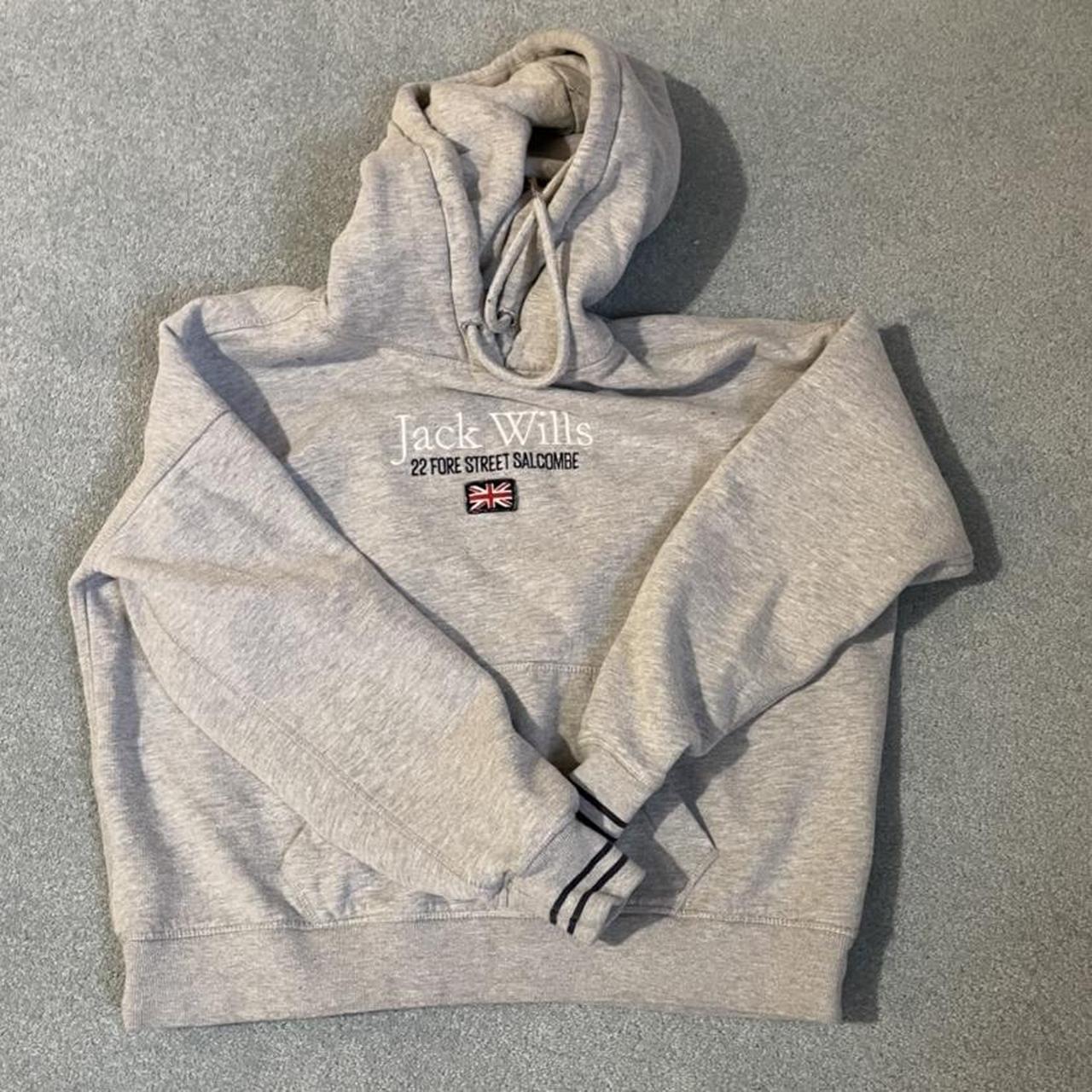 Jack wills grey hoodie size UK 8. Super warm and... - Depop