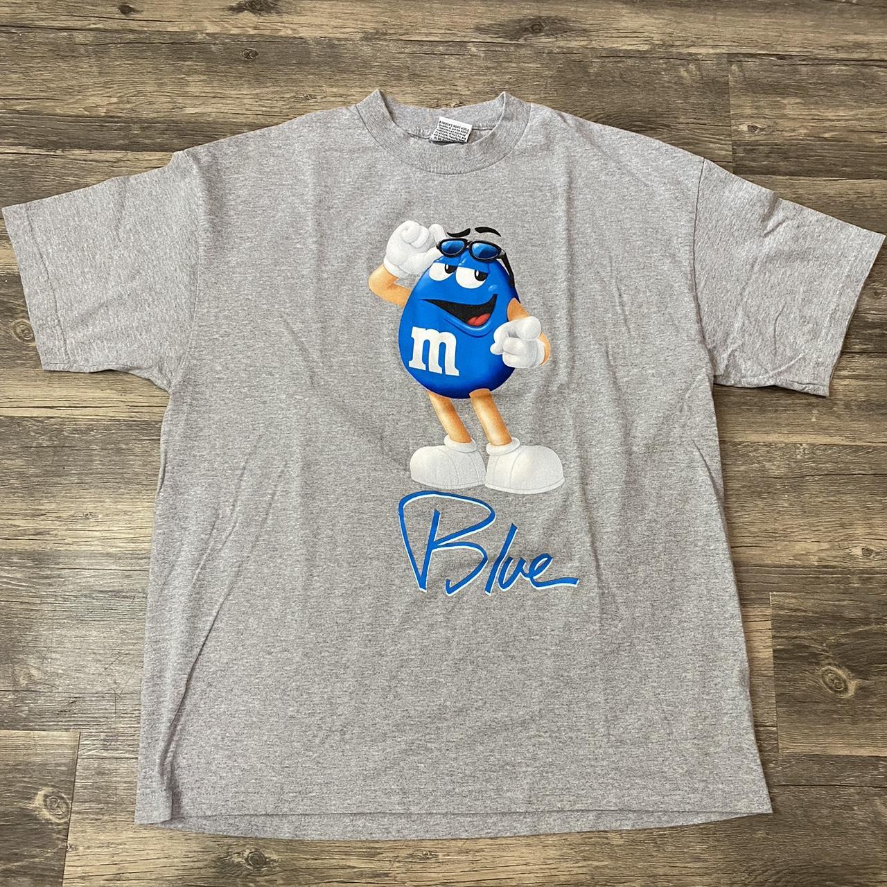 blue m&m t shirt