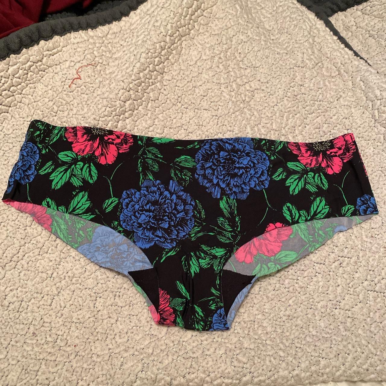 floral cheeky underwear • size medium • from... - Depop