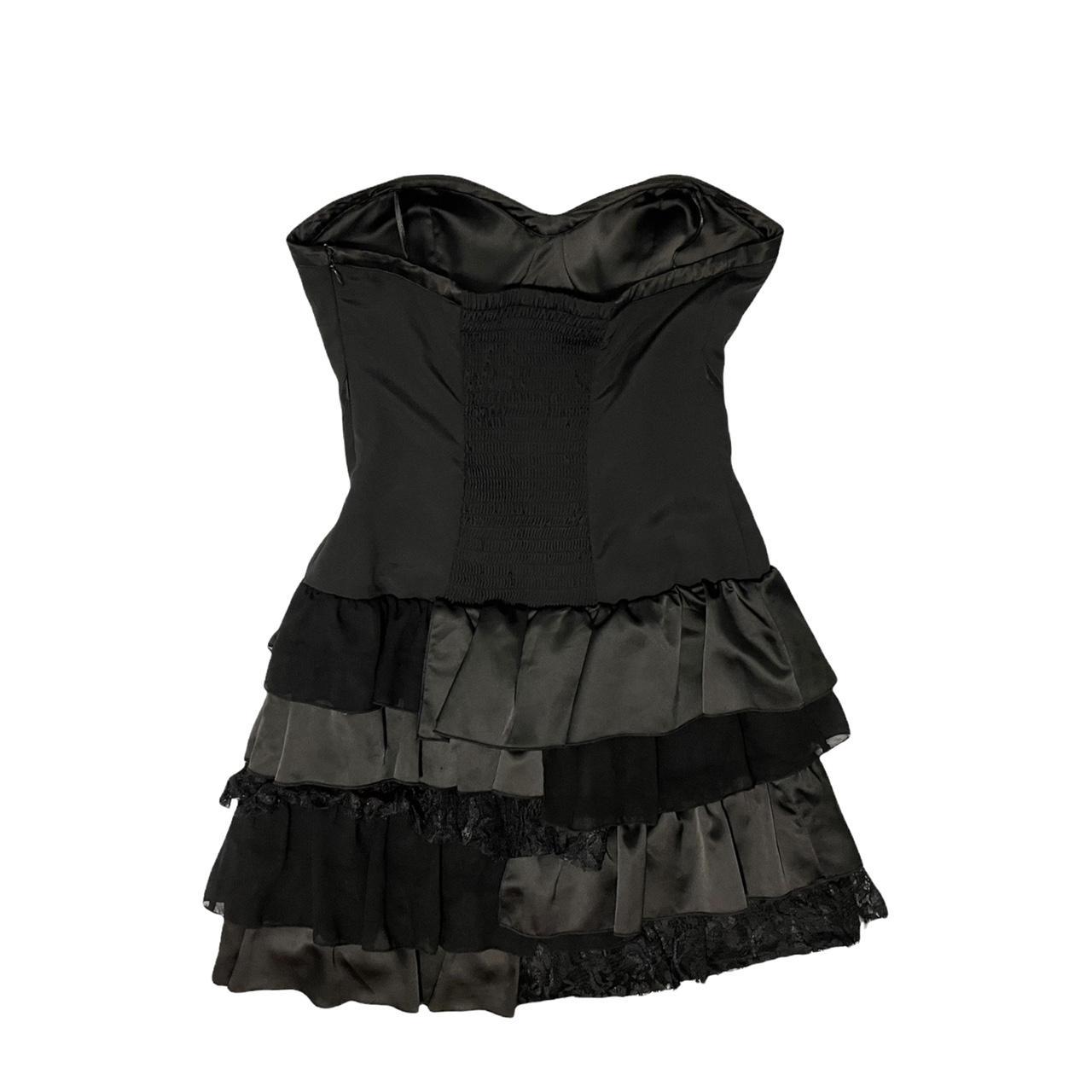 Vintage Bustier Corset Style Ruffled Mini Dress by... Depop