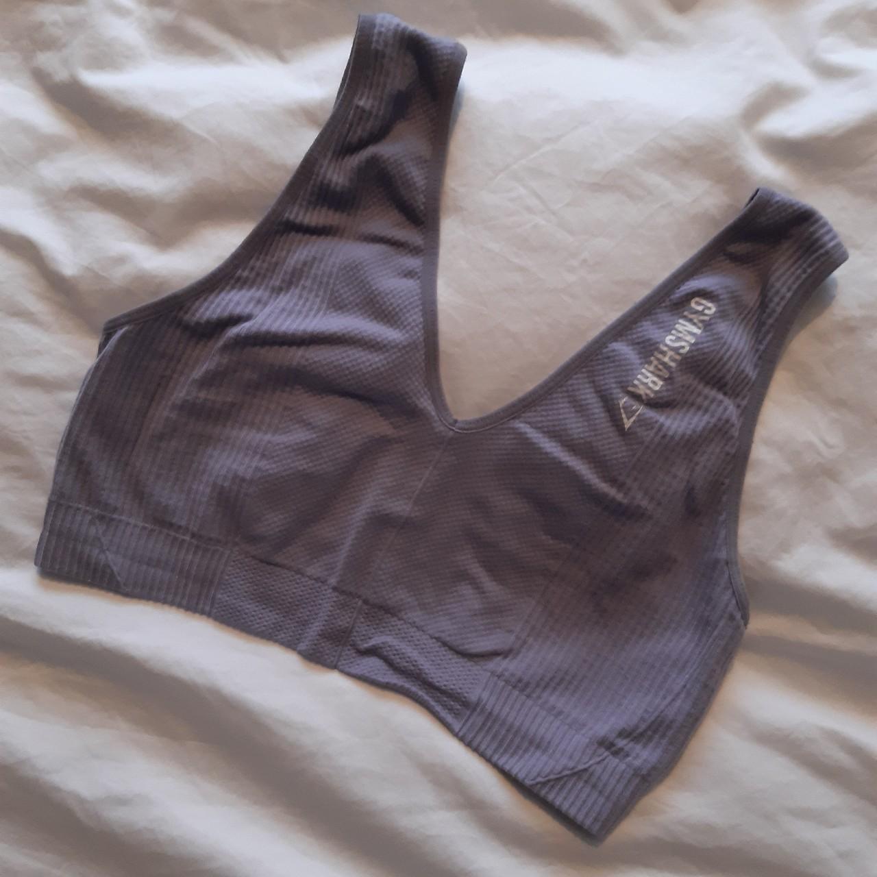 Gymshark Power Down sports bra, Medium, Steel Blue,... Depop