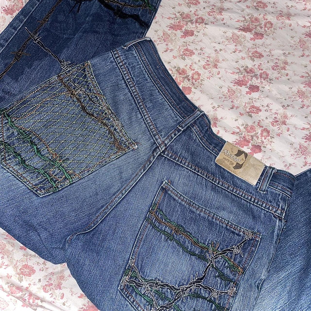 Vintage Denim Ak:cess Barbed Wire Jeans 36 x... - Depop