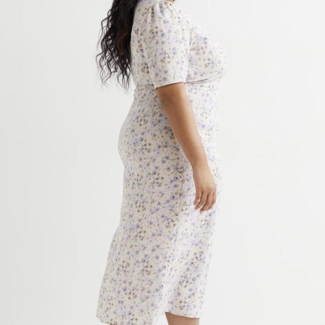 H&M+ Buttonfront dress. Size Uk M. Fitted,... Depop