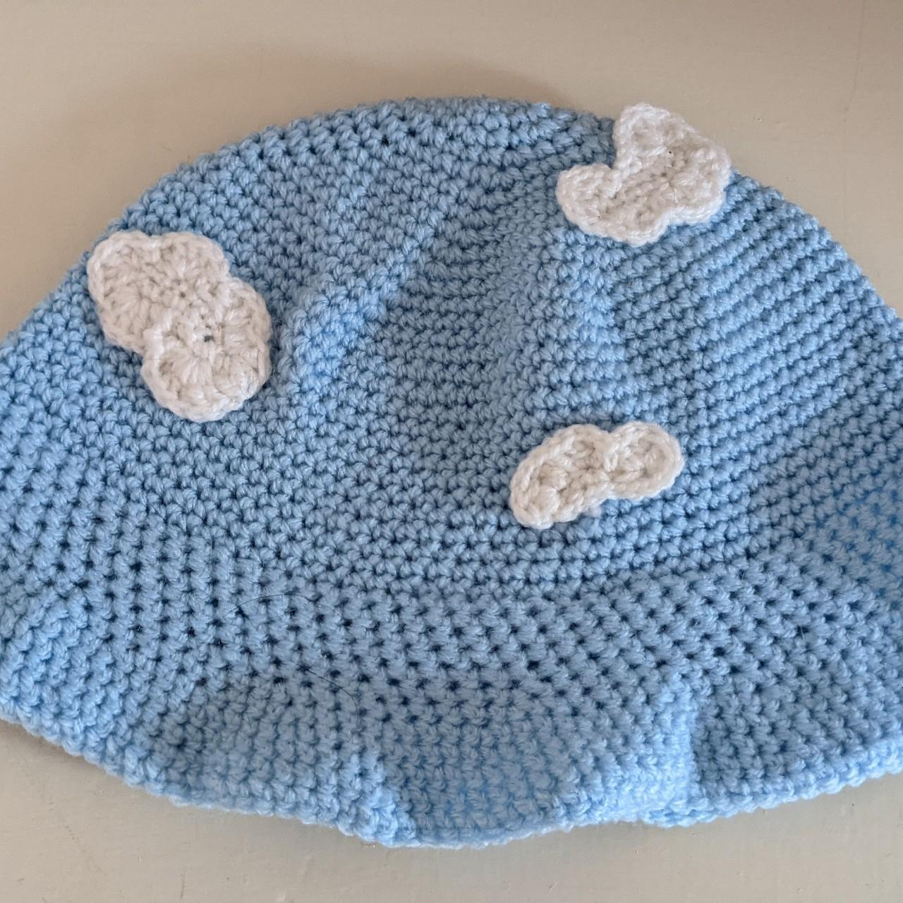 ♡Handmade crochet cloud bucket hat ☁️🧶 ♡Free UK - Depop