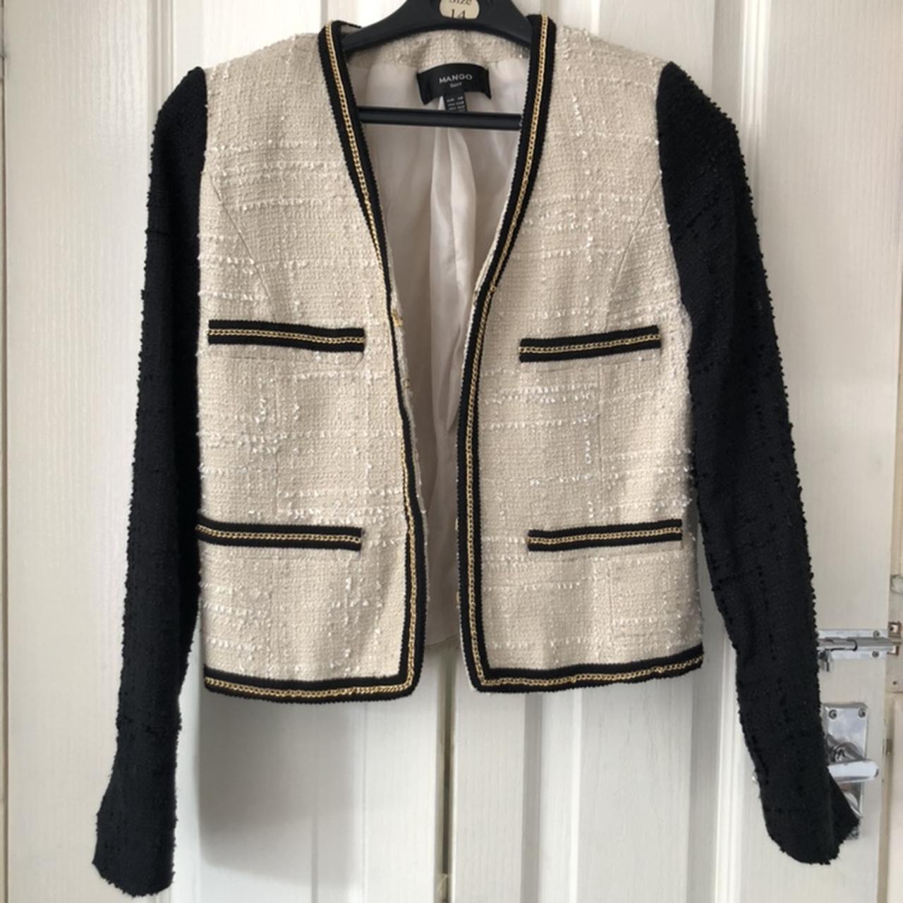 mango cream boucle jacket