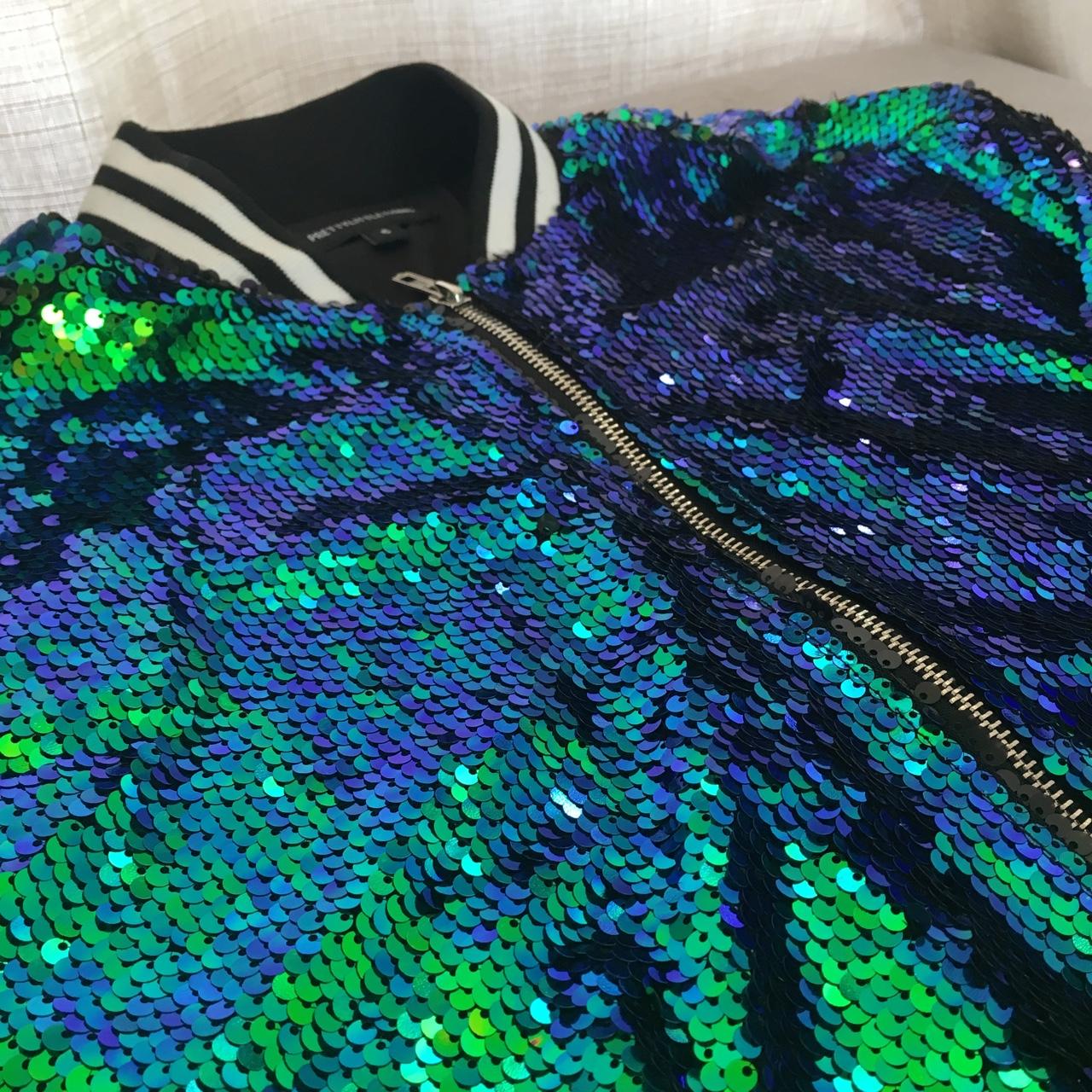 Pretty little thing oversize sequin jacket Size Depop