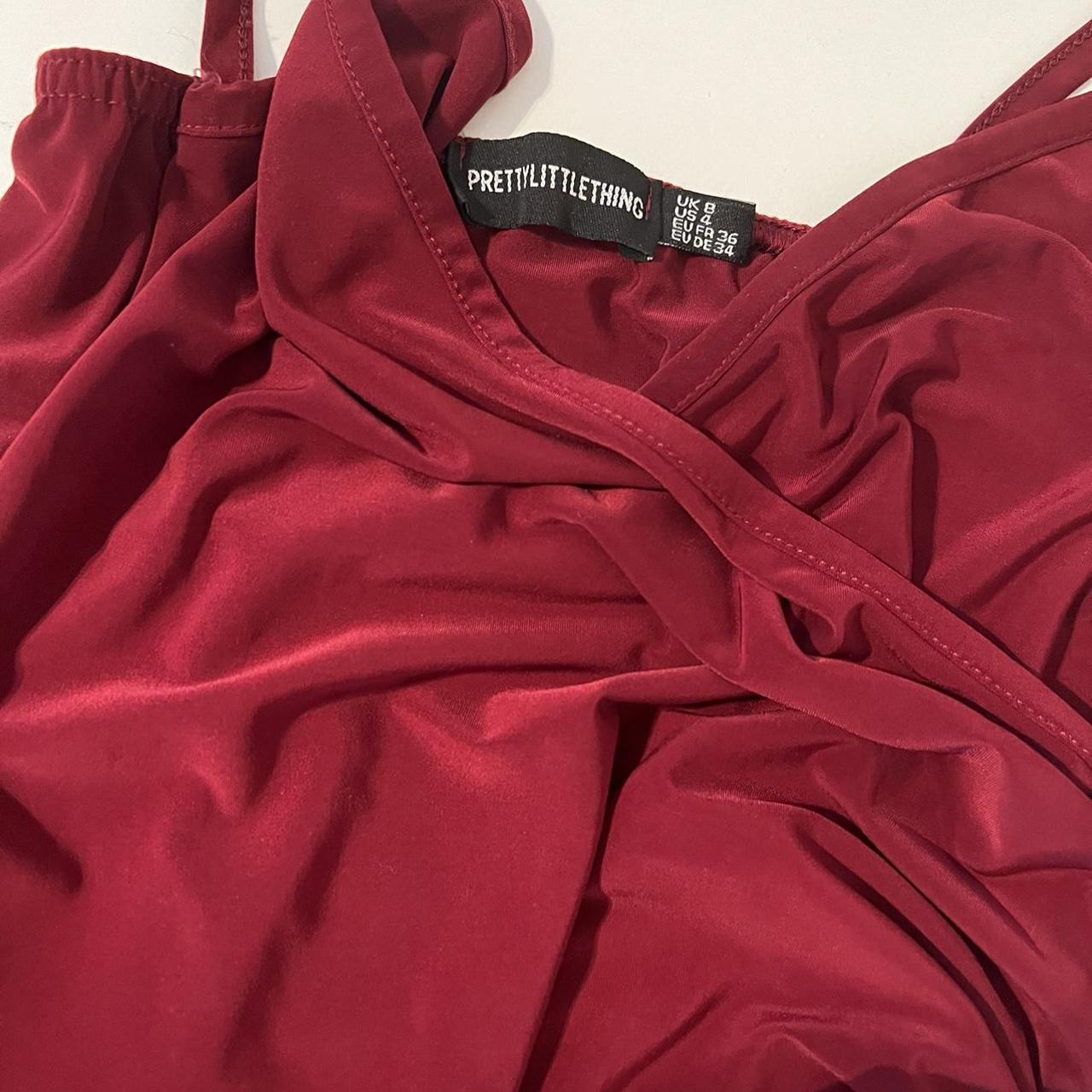 pretty little thing “Shape Burgundy Ruched Side... - Depop