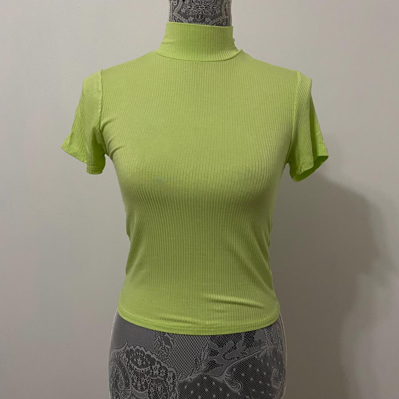 Chartreuse Turtleneck Top I bought this to wear at… - Depop