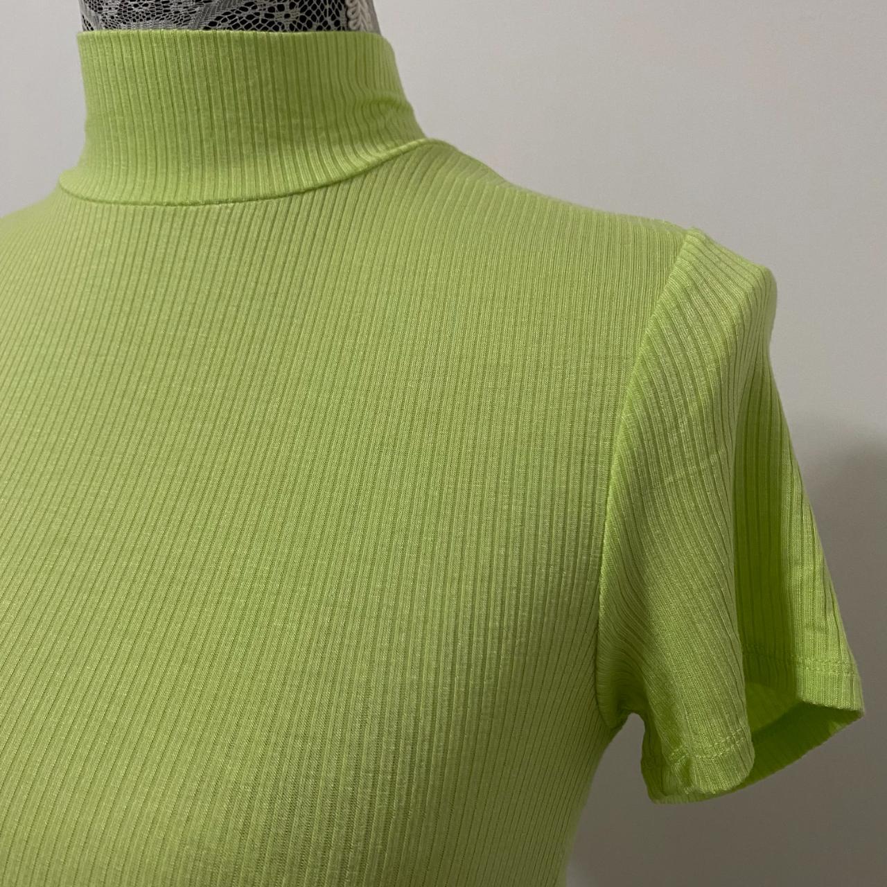 Chartreuse Turtleneck Top I bought this to wear at… - Depop