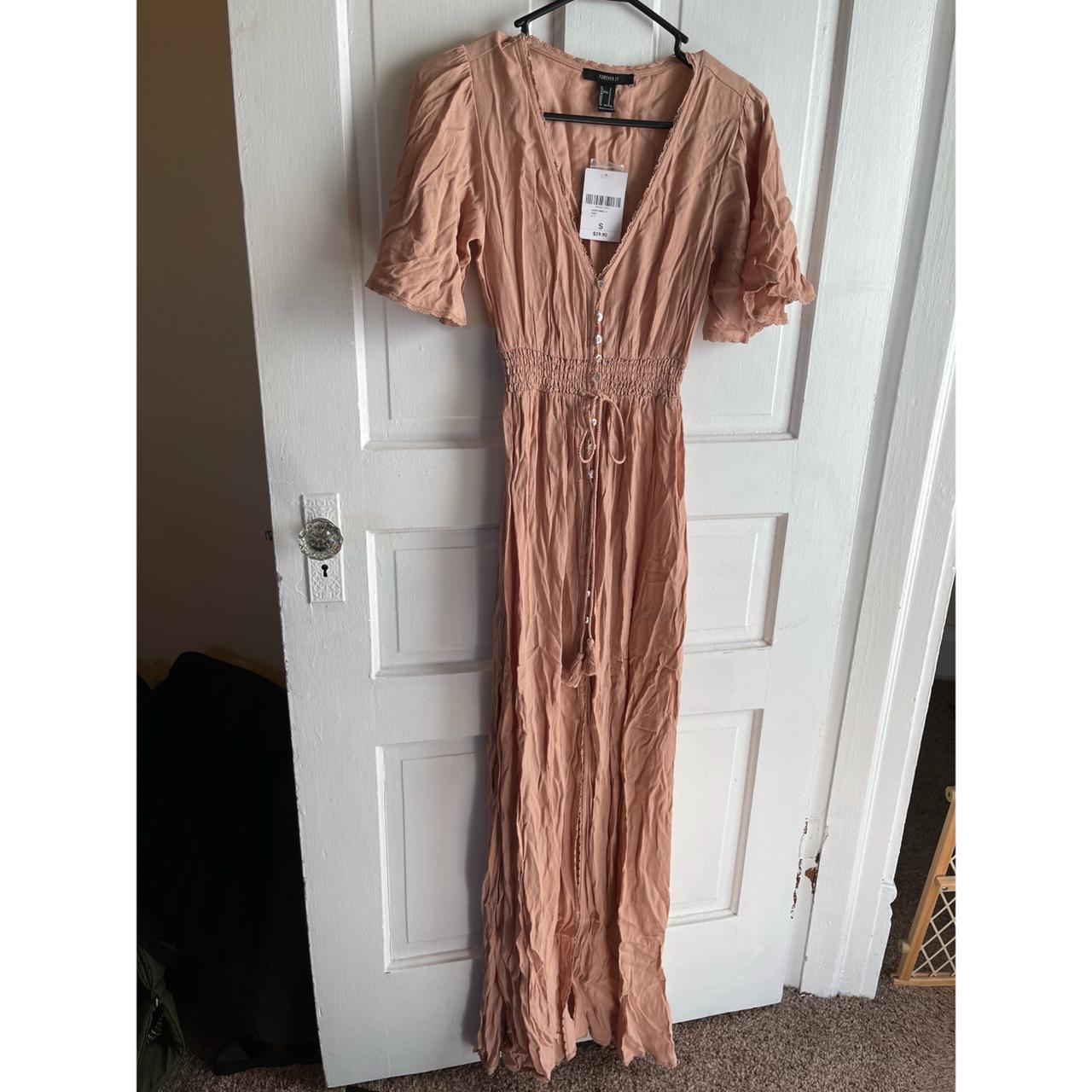 Forever 21 maxi length blush colored dress! Again I... Depop