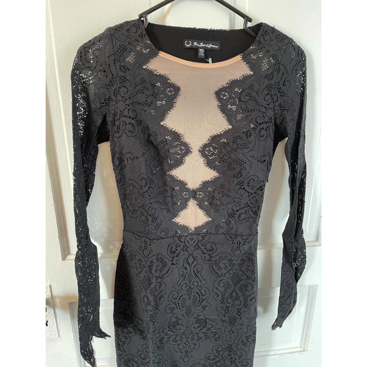 For love and lemons mini dress! Black with flesh... - Depop