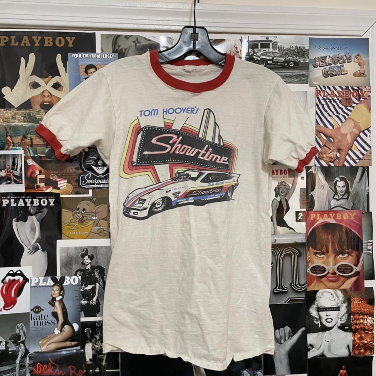 Vintage 80s Tom Hoover’s Showtime T-Shirt Size... - Depop