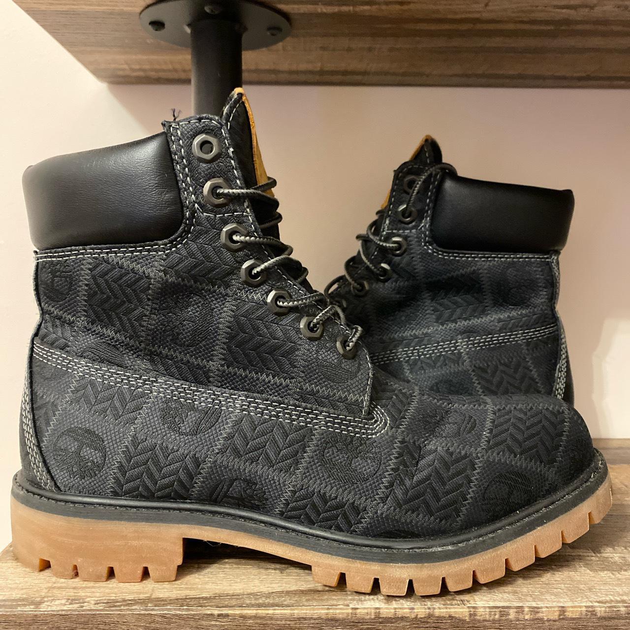 Men's 8 inch black timberland clearance boots