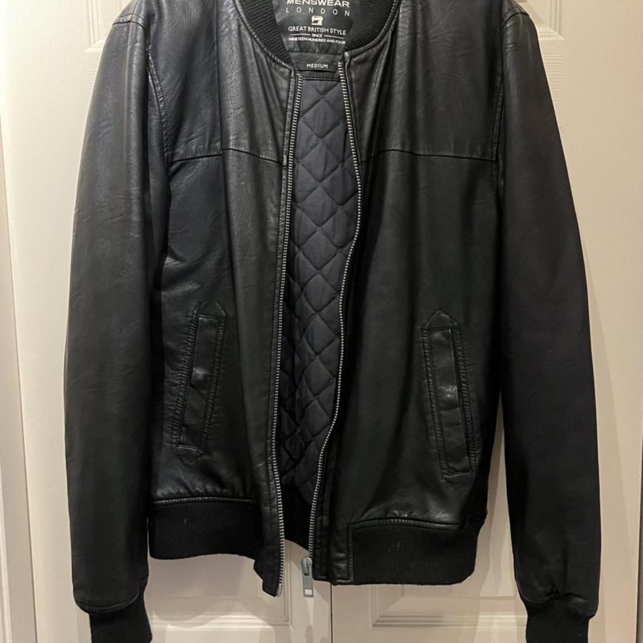 Burton Leather Bomber Jacket (mens) Size- Medium... - Depop