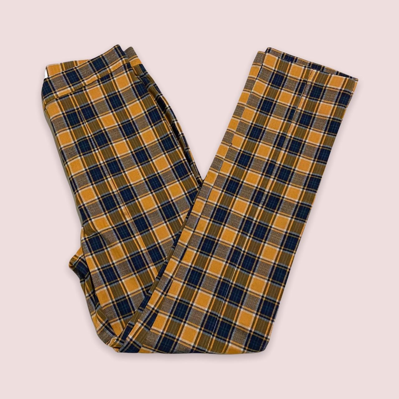 NWT UO Tessa Plaid Notched Cropped Pants in Depop