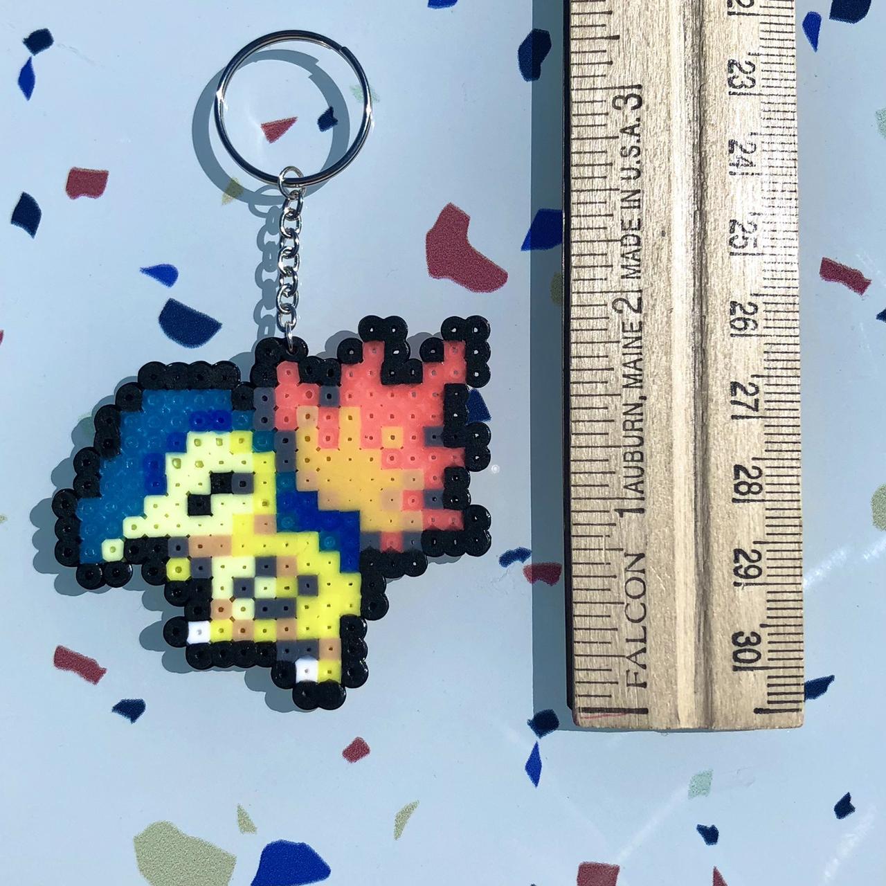Cyndaquil Pokémon Perler Keychain 🔥 ◇ Size: Depop