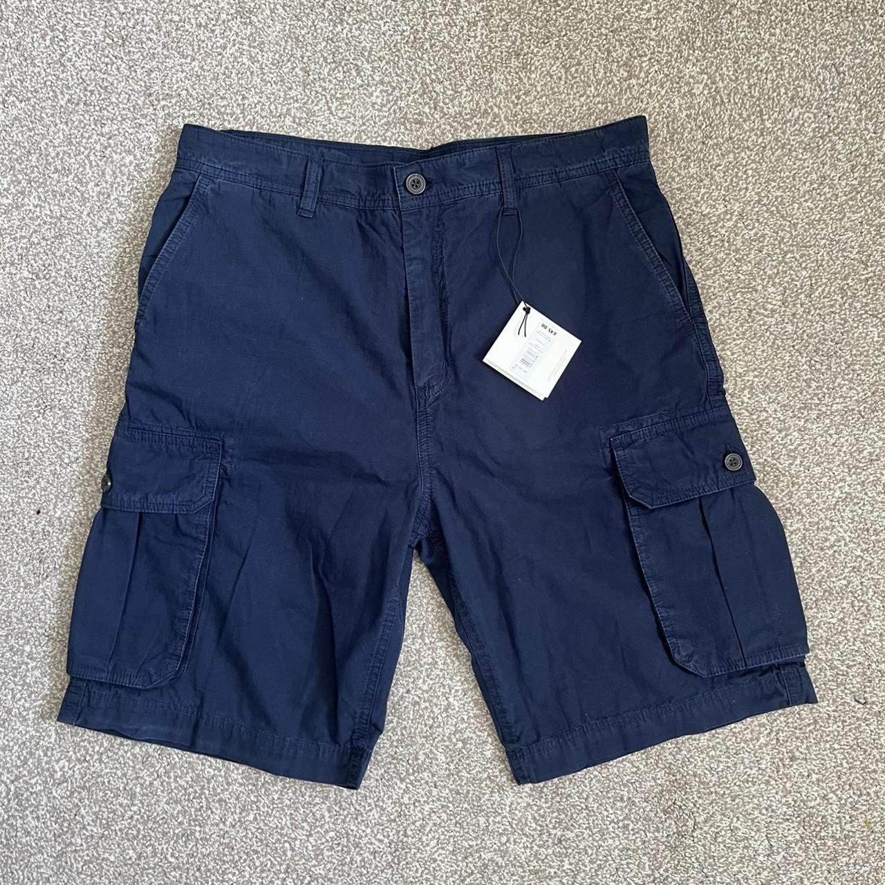 John Lewis Men's Navy and Khaki Shorts | Depop