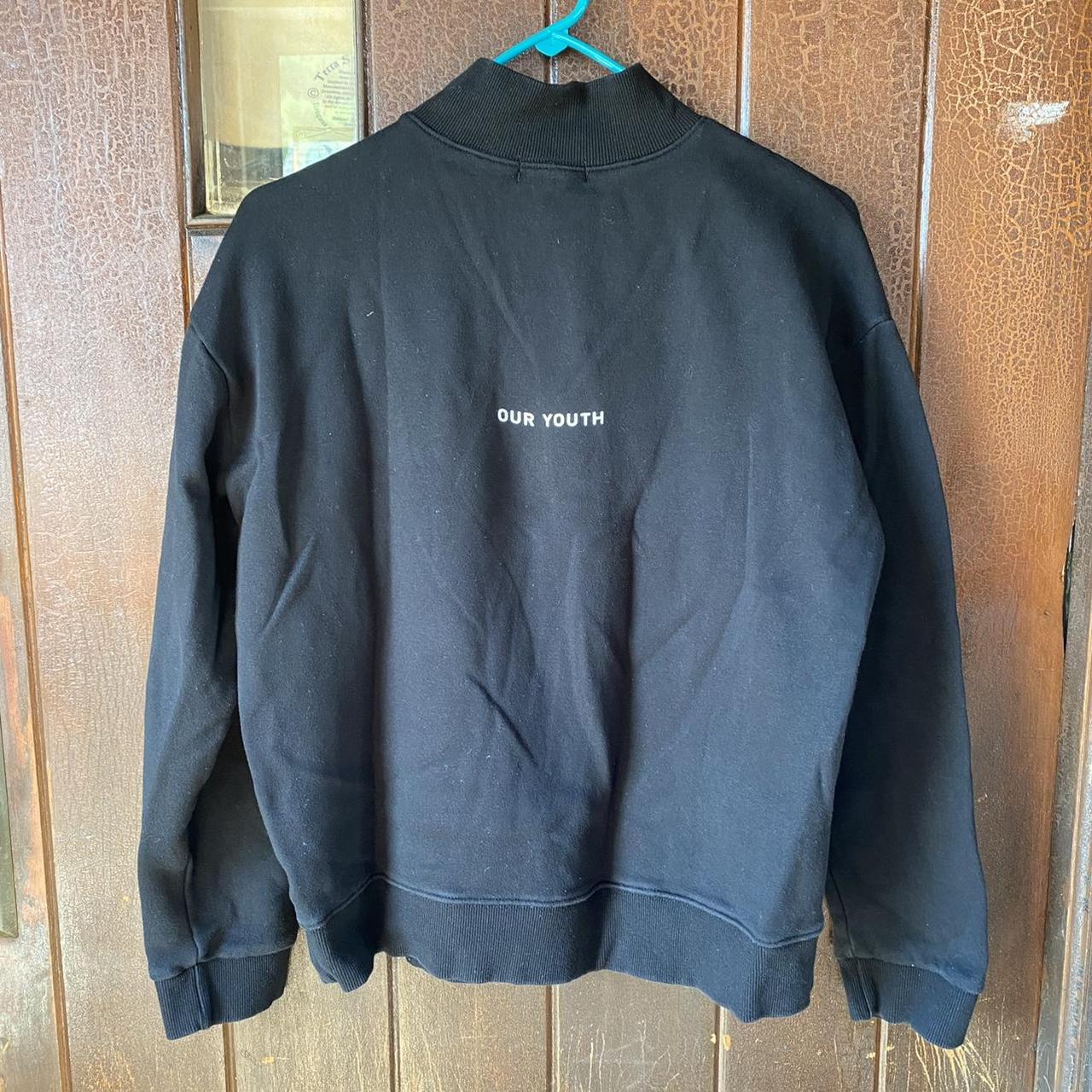 mixxmix lonely club quarter zip mock neck... - Depop