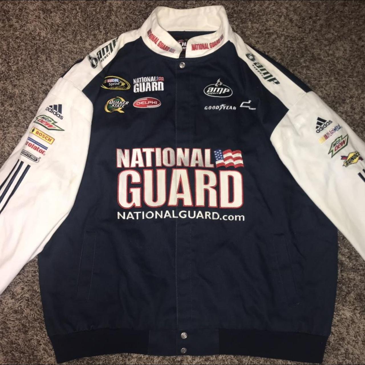 Vintage nascar jacket super rare national guard...