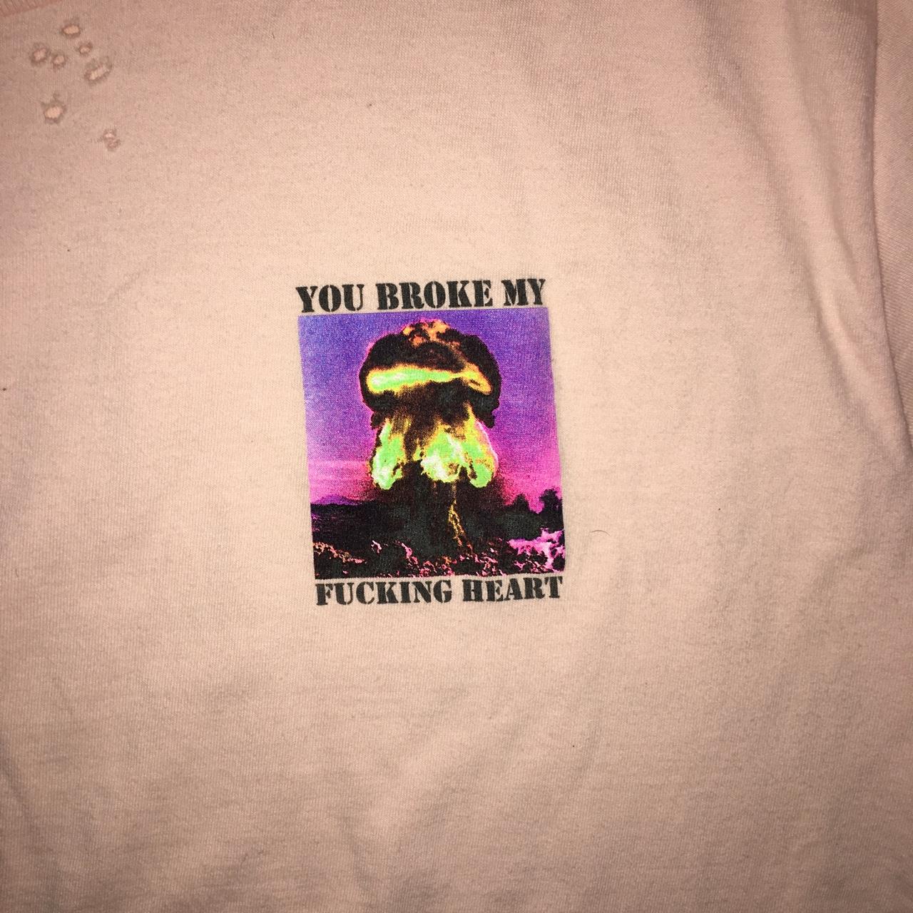 Supreme pink you broke my fucking heart tee, Size...