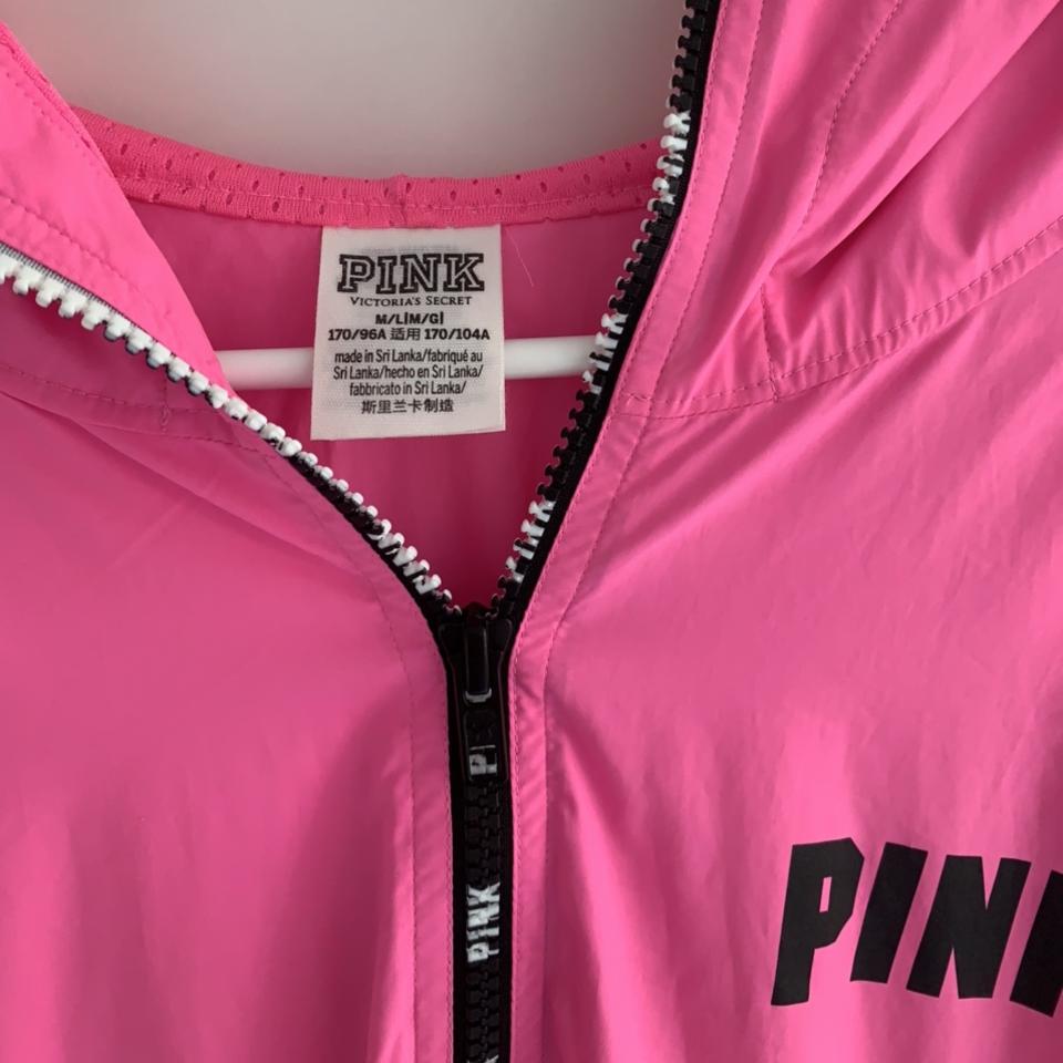 Victoria's secret Pink Anorak Windbreaker Quarter Zip Jacket Pink  Medium/Large NWT