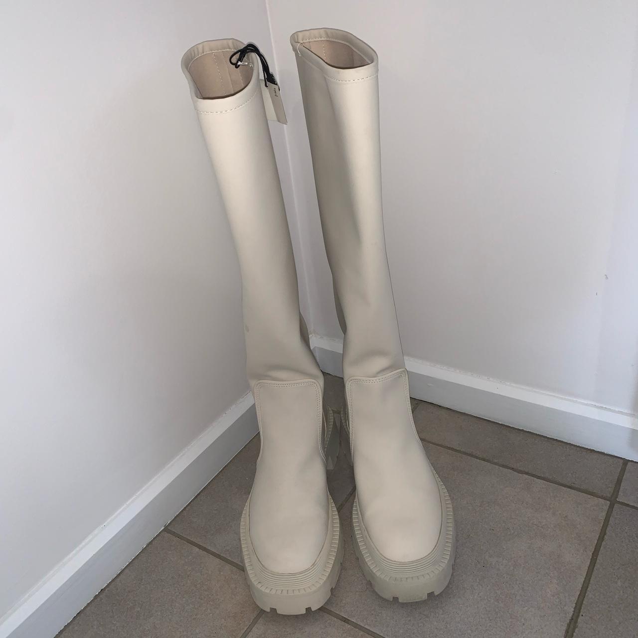 zara cream suede boots